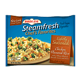 Birds Eye Steamfresh chef's favorites; chicken flavored rice with broccoli, carrots and onions Full-Size Picture